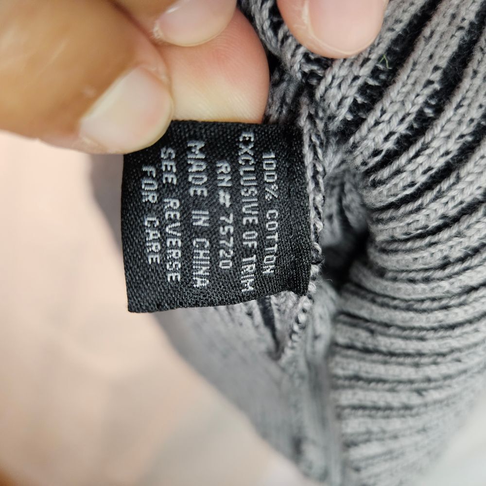 BKE Athletic Fit Stylish Gray Knit Sweater with Quarter Zip Collar Casual Comfor - Picture 5 of 9